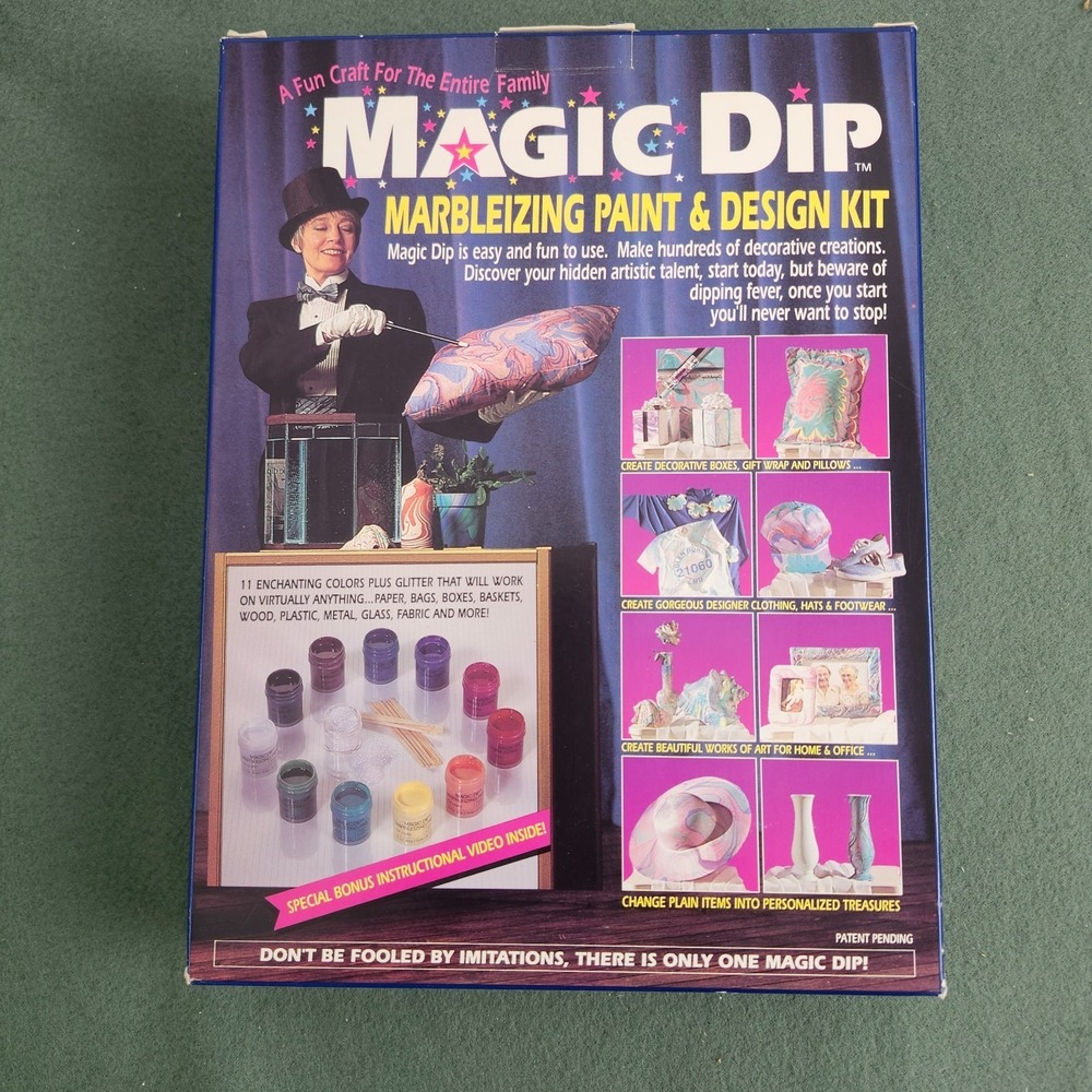 Vintage 1993 MAGIC DIP Marbleizing Paint & Design Kit NOS Caruso